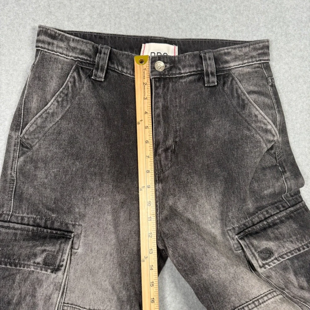 BDG Urban Outfitters Skate Fit Grunge Punk Goth Cargo Jeans Black Denim 30x30